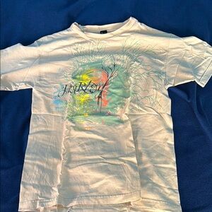 Hurley Cream and Green Graphic Tee